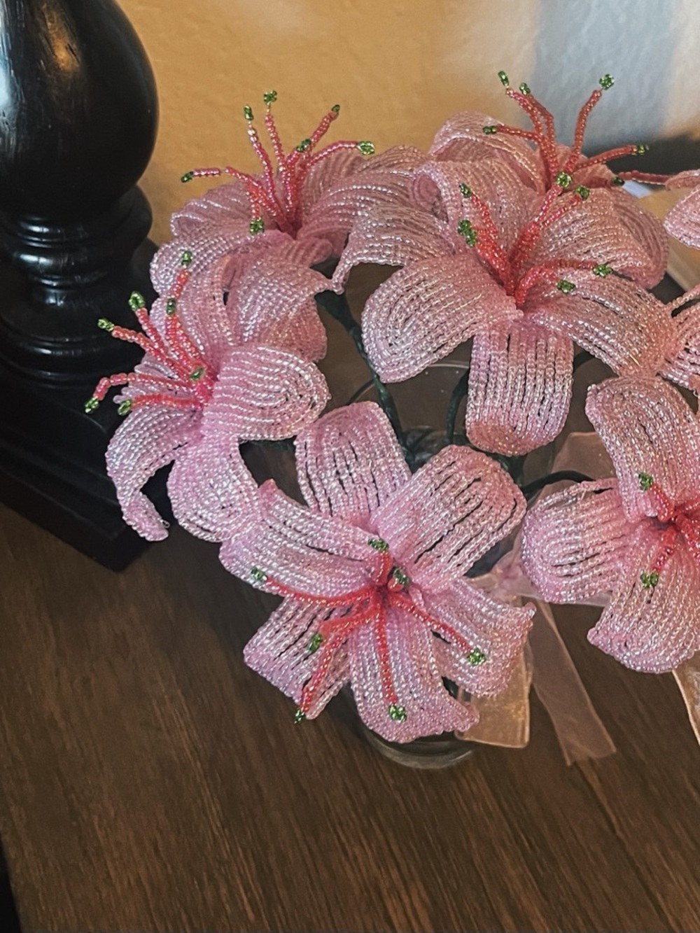 Beaded lilly flowers